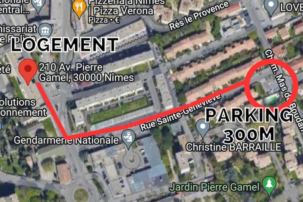 Splendide Studio Moderne - Proche Centre - Laverie Nîmes Kültér fotó